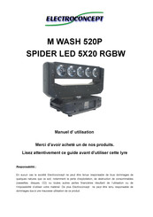 Electroconcept SPIDER LED 5X20 RGBW Manuel D'utilisation