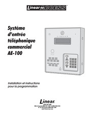 Linear AE-100 Instructions D'utilisation