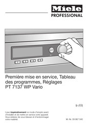 Miele professional PT 7137 WP Vario Mise En Service