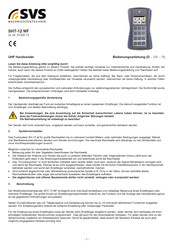 SVS 01200.12 Mode D'emploi