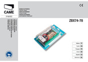 Came ZBX74-78 Mode D'emploi