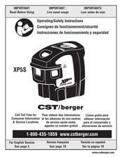 CST/BERGER XP5S Consignes De Fonctionnement/Sécurité