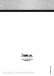 Hama 00053127 Mode D'emploi