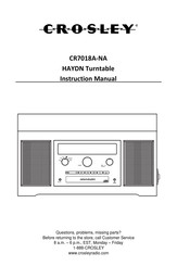 Crosley CR7018A-NA Manuel D'utilisation