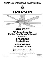 Emerson AIRA ECO CF985ORB00 Mode D'emploi