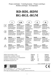 Salvatore Robuschi RD-RDL-RDM Instructions Pour L'utilisation
