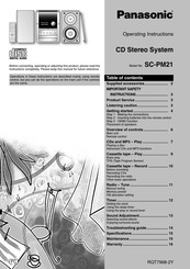 Panasonic SC-PM21 Mode D'emploi