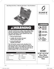 Sunex Tools SX281 Mode D'emploi