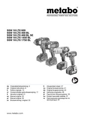 Metabo KPA 18 LTX 600 Notice Originale