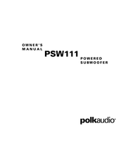 Polk Audio PSW111 Manuel Du Propriétaire