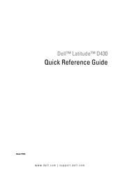 Dell Latitude D430 Guide De Référence Rapide