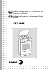Fagor CFF 964E Notice D'installation Et D'utilisation