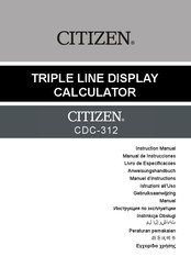 Citizen CDC-312 Manuel D'instructions