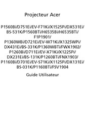 Acer EV-S71Ki Guide Utilisateur