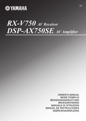 Yamaha DSP-AX750SE Mode D'emploi