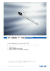 KROHNE OPTISENS PH 9500 Notice Technique