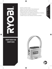 Ryobi RBR180013S Traduction Des Instructions Originales