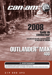BRP can-am OUTLANDER MAX 400 2008 Guide Du Conducteur
