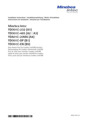 Minebea Intec YDA01C-20MA Notice D'installation