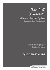 Plantronics Savi W440-M Guide De Démarrage Rapide