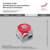 Zehnder ComfoFan S 425 Manuel De L'installateur