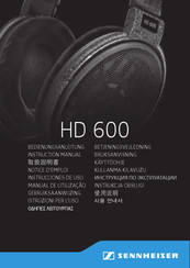 Sennheiser HD 600 Notice D'emploi