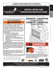 Continental Fireplaces CB46NTRE Instructions D'installation Et D'opération