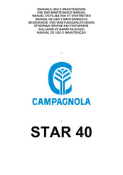 CAMPAGNOLA STAR 40 Manuel D'utilisation Et D'entretien