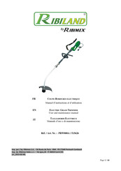 Ribimex Ribiland PRW800A Manuel D'instructions Et D'utilisation