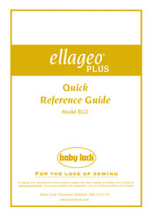 Baby Lock ellageo PLUS BLL2 Guide De Référence Rapide