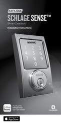 Allegion SCHLAGE Sense SMART DEADBOLT Instructions D'installation