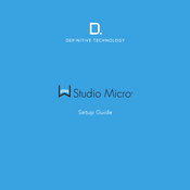 Definitive Technology Studio Micro Guide D'installation