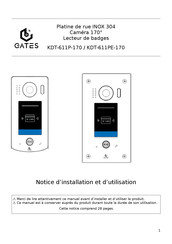 Gates KDT-611PE-170 Notice D'installation Et D'utilisation