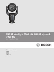 Bosch MIC IP starlight 7000 HD Guide D'installation Rapide
