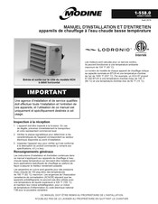 Modine LODRONIC HCH 170 Manuel D'installation Et D'entretien