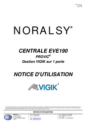 Noralsy VIGIK PROVIC EVE190 Notice D'utilisation