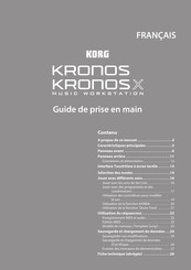 Korg KRONOS X Guide De Prise En Main
