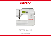 Bernina 215 Mode D'emploi