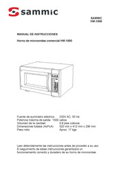 Sammic HM-1000 Manuel D'instructions