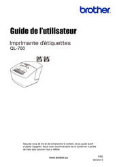 Brother QL-700 Guide De L'utilisateur
