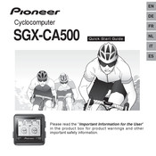 Pioneer SGX-CA500 Guide De Démarrage Rapide