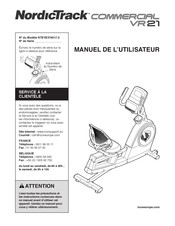 NordicTrack NTEVEX76017.0 Manuel De L'utilisateur