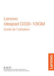 Lenovo ideapad D330-10IGM Guide De L'utilisateur