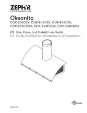 Zephyr Okeanito COK-E36CBGX Guide D'utilisation, D'entretien Et D'installation