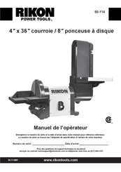 Rikon Power Tools 50-114 Manuel De L'opérateur