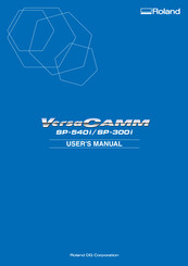 Roland VersaCAMM SP-300i Mode D'emploi