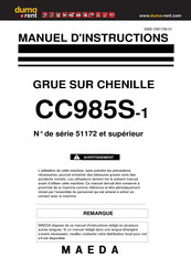 Maeda CC985S-1 Guide D'utilisation