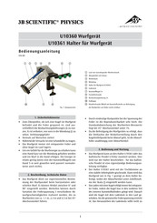 3B SCIENTIFIC PHYSICS U10361 Instructions D'utilisation