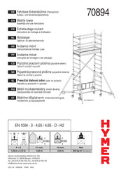 hymer 70894 Instructions De Montage Et D'utilisation