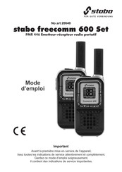 stabo freecomm 600 set Mode D'emploi